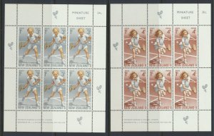 New Zealand MNH SG MS989  SC#  B85a-B86a  1972 Health Tennis  see scan