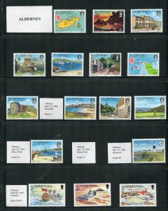 Alderney 1-12, 60-64, 191-195 and More! Lighthouse Themed Stamps MNH