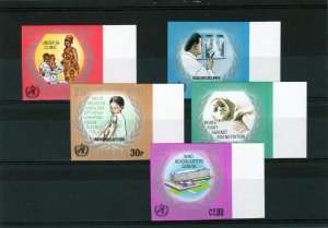 Ghana 1973 25th Anniversary of WHO Scott # 479/483 Imperforated MNH MEDICINE