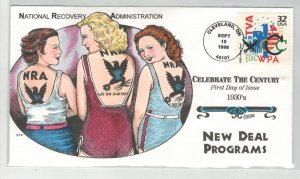 1930s CELEBRATE CENTURY COLLINS HANDPAINTED F ROOSEVELT NRA NEW DEAL PROGRAMS