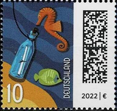 Germany 2022,Sc.#3307 MNH, Michel#3723, World of letters: Message in a bottle