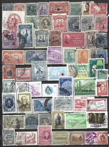 COLLECTION LOT 21077 LATIN AMERICA 62 STAMPS PENNY START