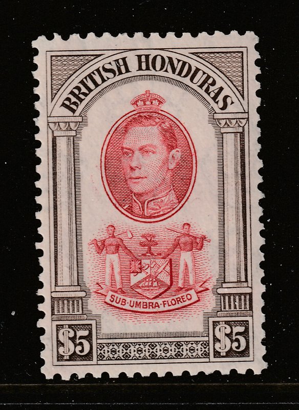 British Honduras a KGVI LHM $5