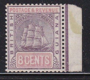 Album Treasures Br Guiana Scott # 139 8c Colony Seal (Sailing Ship) Mint NH