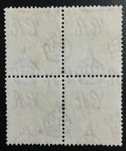 Malaya 1943 Japanese Occu opt PERAK 10c Block of 4V SG#J277 M2944