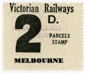(I.B) Australia - Victoria Railways : Parcel Stamp 2d (Melbourne)