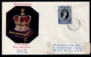 Gambia 152 Queen Elizabeth II Coronation Typed FDC 