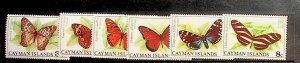 CAYMAN ISL. Sc 386-91 NH ISSUE OF 1977 - BUTTERFLIES - (AF24)