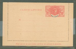 French Guinea  1907 10c rose on cream, edges not stuck