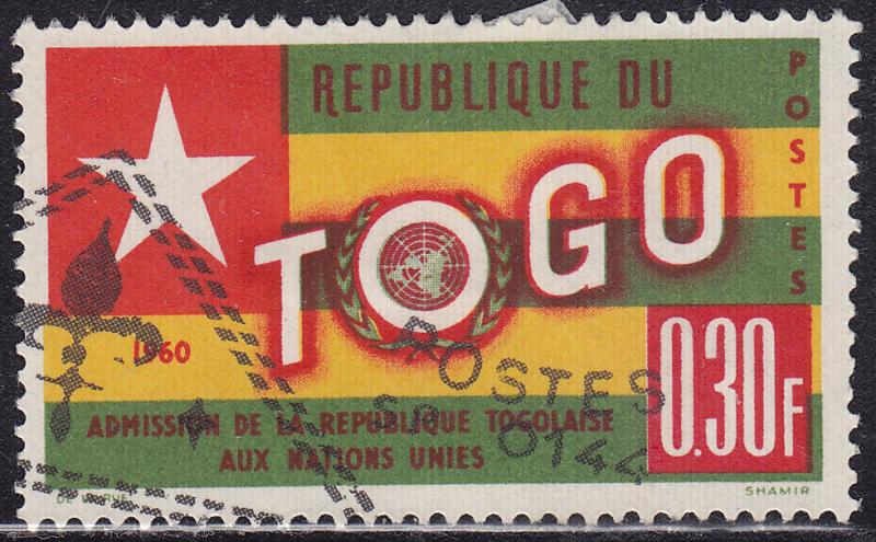 Togo 386 USED 1961 Togo's Admition to the UN .30 Fr