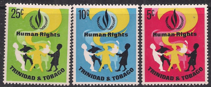 Trinidad & Tobago 1968 QE2 Human Rights Year  Umm SG 331 - 333 ( M992 )