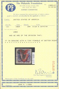 U.S. #121 USED WITH PF CERT