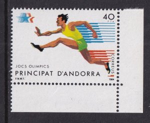 Andorra Spanish   #164  MNH  1984   Summer olympics running