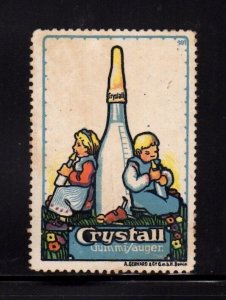 German Advertising Stamp Crystall Baby Bottle Rubber Nipple, Girls & Bottles