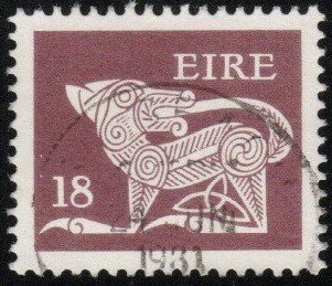 Ireland 470 - Used - 18p Dog (1981) (cv $0.60)