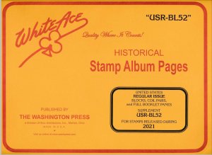 WHITE ACE 2021 United States US Regular Issue Blocks Album Supplement USR-BL52