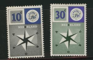 Netherlands Scott 372-3 MH* 1957 United Europe set