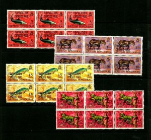 ES-14514 British Honduras #251-254 #281-282 MNH OG Overprints $10