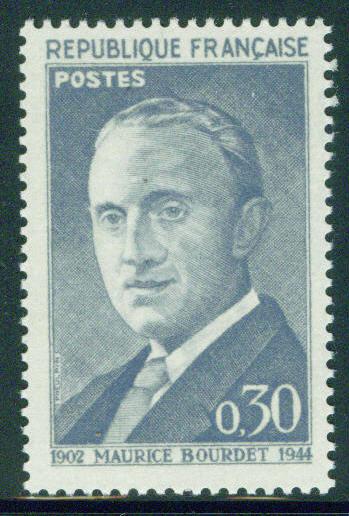 France Scott 1021 MH* 1962 Bourdet stamp