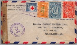 HONDURAS POSTAL HISTORY WWII CENSORED AIRMAIL COVER ADDR USA CANC YRS'1940-45