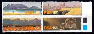 South Africa 1975 Tourist Publicity - Lion Mint MNH Set Block SC 454a