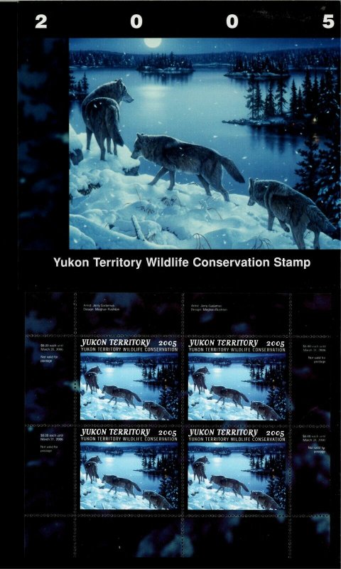 YUKON #10M 2005 CANVASBACKS CONSERVATION MINI SHEET OF 4 IN FOLDER