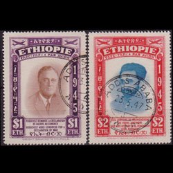 ETHIOPIA 1947 - Scott# C21-2 Leaders Set of 2 Used