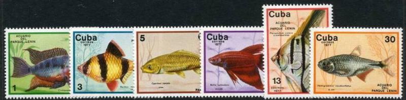 CUBA 1977 FISHES IN LENIN PARK AQUARIUM SET MNH**