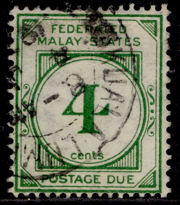 MALAYSIA - Federated Malay GV SG D3, 4c green, FINE USED.