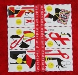 NETHERLANDS 2010 Stop AIDs now! MNH Scott# 1376 NVPH 2770-2775