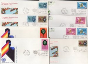 UN New York 1973-1979 Collection of 101 FDC's