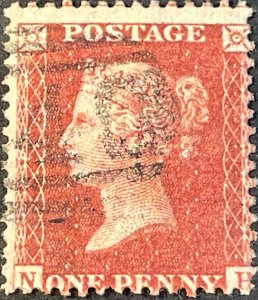 GREAT BRITAIN # 20b-USED---SINGLE---RED/BROWN---1856-58