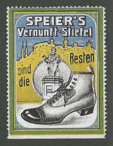 Speier's Boots are the Best, Early Germany Poster Stamp