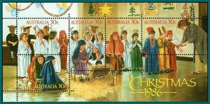 Australia 1986 Christmas, MS MNH  #1008,SGMS1043