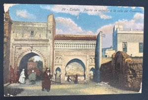 1924 Gibraltar Picture Postcard Cover To England Postage Due Tetuan Gate
