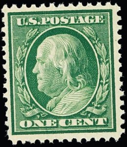 U.S. Scott 357 og nh Bluish Paper, PF cert