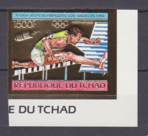 1983 Chad 999b gold 1984 Olympic Games in Los Angeles 40,00 €