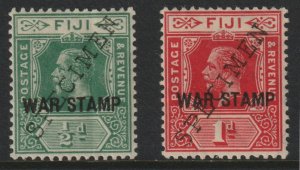 FIJI 1915 WAR TAX SPECIMEN set of 2