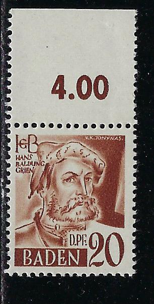 Germany - under French occupation Scott # 5N21, mint nh