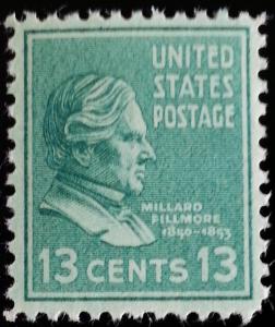 1938 13c Millard Fillmore, 13th President Scott 818 Mint F/VF NH