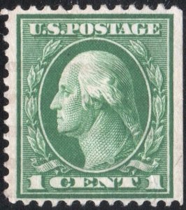 SC#405 1¢ Washington Single (1912) Used