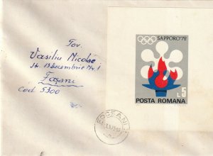 ROMANIA COVER 1972 SAPPORO SPORT USED POST RECORDED HISTORY