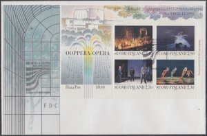 FINLAND Sc # 927A-D FDC S/S of 4 DIFF with OPERETTA GIZELLE