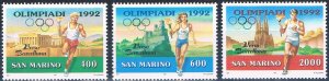 San Marino 1991 MNH Stamps Scott 1232-1234 Sport Olympic Games Architecture