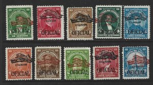 Ecuador Mint Set Semi-Official Air Mail Overprints