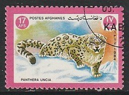 1984 Afghanistan - Sc 1083 - used VF - 1 single - Snow leopard