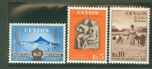 Ceylon #326-328 Unused Single