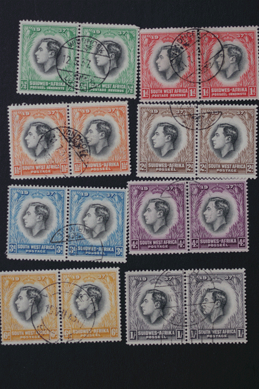 South-West Africa #125-132 Language Pairs 1937