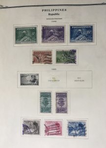 Philippines Post-WW II Lot 1947-69 in Scott Speciality Album CV $71+