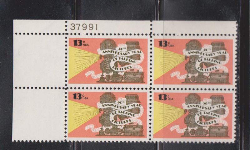 USA Scott # 1727 MNH - 50th Anniversary Talking Pictures Plate Block